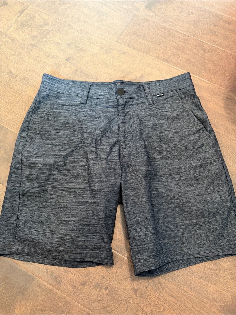 Hurley Men's Charcoal Heather Flat Front Shorts